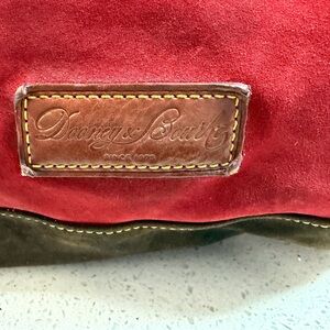 Dooney & Bourke Red and Brown Suede Bag